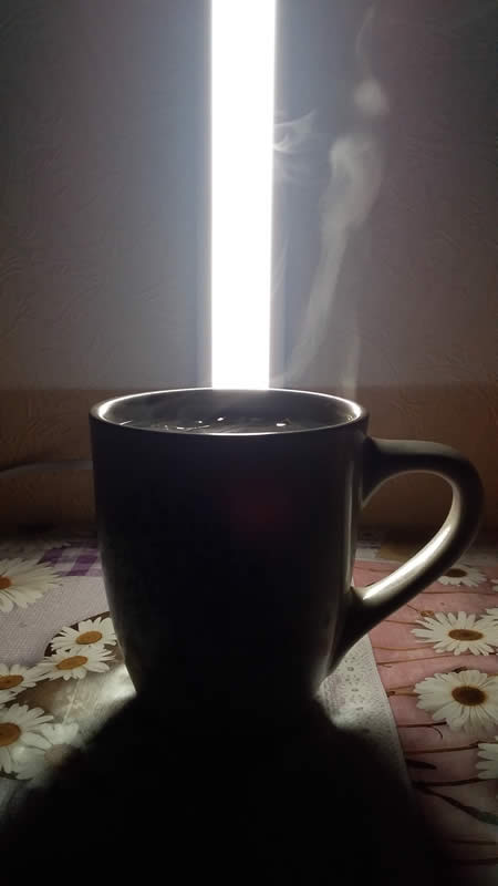 light from cup